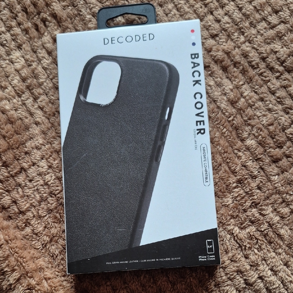 Decoded Black Leather Phone Case
